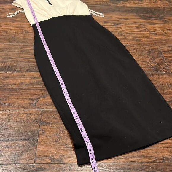 Ted Baker - Black and white evening dress 100% silk top portion size 1 US size 4 - Picture 9 of 11